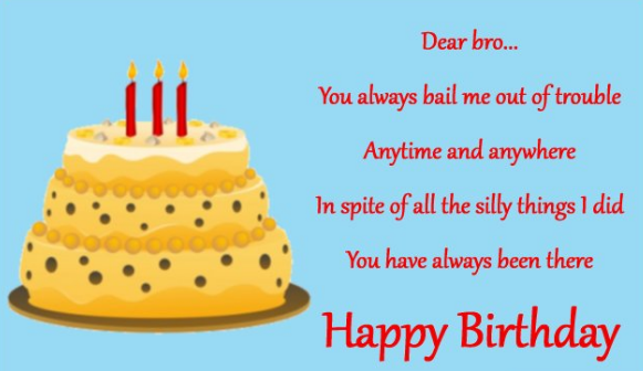 birthday wishes for brother from sister